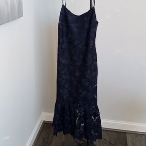 Banana Republic NWT Navy Lace Midi Dress